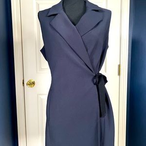 Zara Basic Navy Wrap Tunic Large